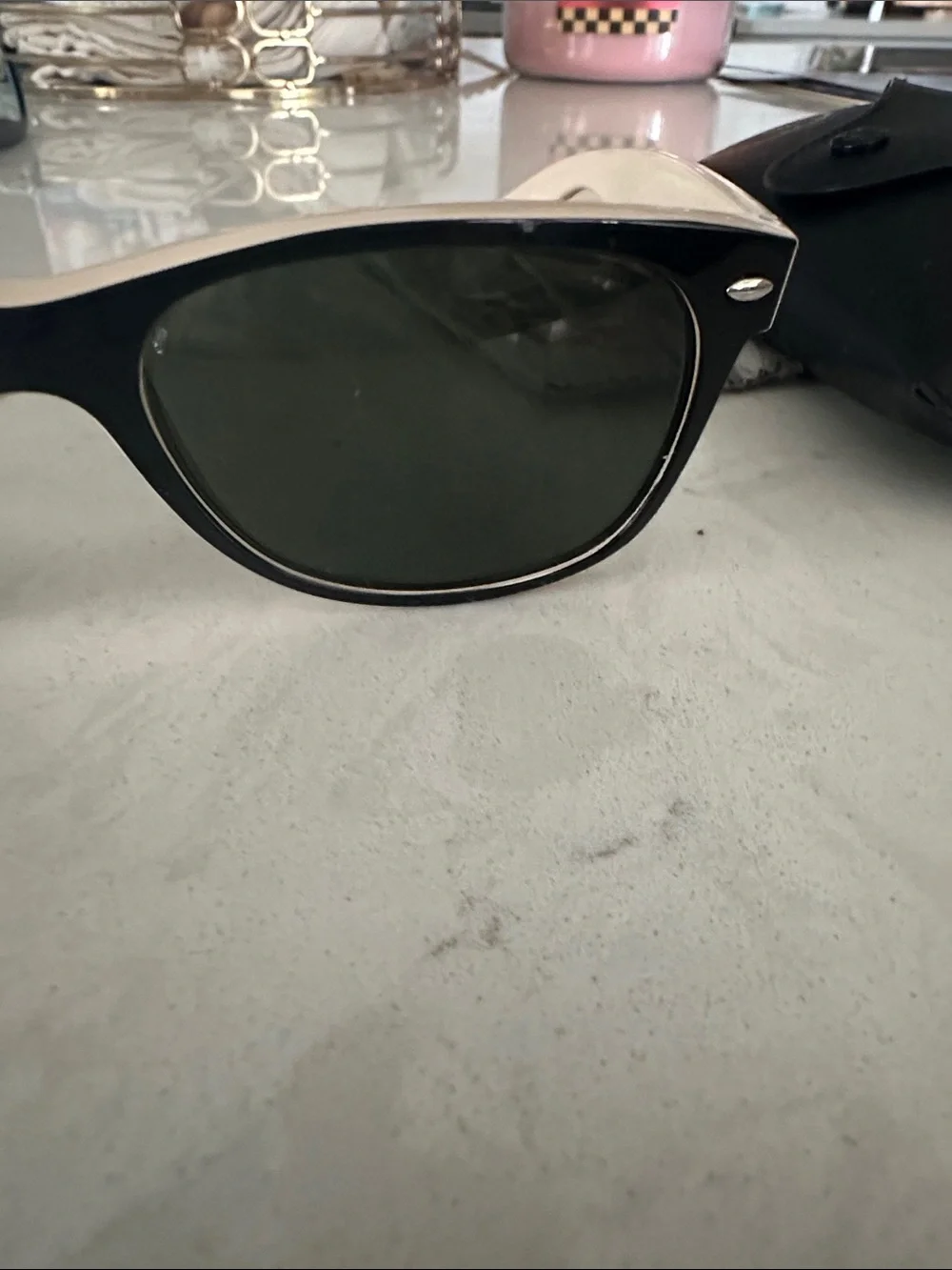 Ray-Ban Black and Silver Wayfarer Sunglasses for Men